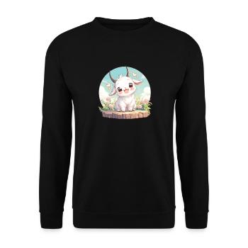 Ziegen Ziege - Unisex Pullover - Schwarz - Vorne - Alina (178cm) & Michal (187cm)