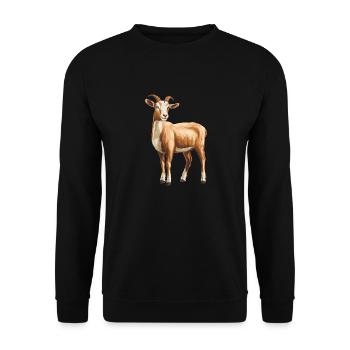 Ziegen Ziege - Unisex Pullover - Schwarz - Vorne - Alina (178cm) & Michal (187cm)