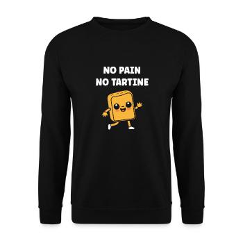 Tartine - Sweat-shirt Unisexe - noir - Devant - Alina (178cm) & Michal (187cm)