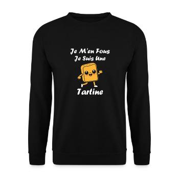 Tartine - Sweat-shirt Unisexe - noir - Devant - Alina (178cm) & Michal (187cm)
