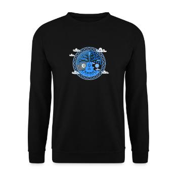 Yggdrasil Musicien de la nature Arbre de vie - Sweat-shirt Unisexe - noir - Devant - Alina (178cm) & Michal (187cm)