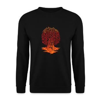 Yggdrasil Musicien de la nature Arbre de vie - Sweat-shirt Unisexe - noir - Devant - Alina (178cm) & Michal (187cm)