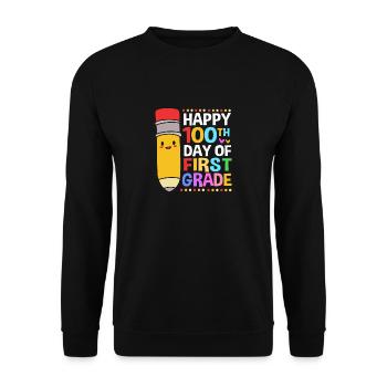 First Year - Unisex Sweatshirt - black - Front - Alina (178cm) & Michal (187cm)