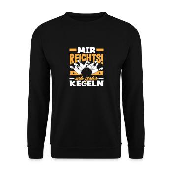 I've had enough, I'm going bowling, fun - Unisex Sweatshirt - black - Front - Alina (178cm) & Michal (187cm)