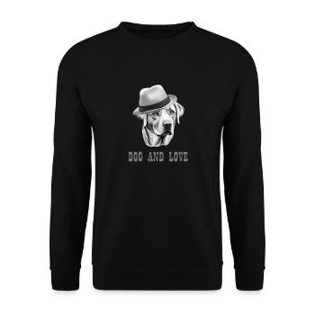 DOG AND LOVE chien élégant - Sweat-shirt Unisexe - noir - Devant - Alina (178cm) & Michal (187cm)
