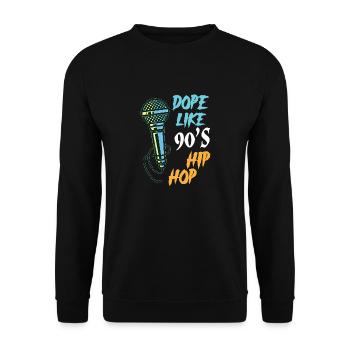 Hip Hop Mikrofon - Unisex Pullover - Schwarz - Vorne - Alina (178cm) & Michal (187cm)
