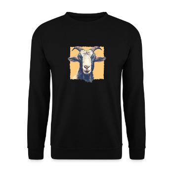 Ziegen Ziege - Unisex Pullover - Schwarz - Vorne - Alina (178cm) & Michal (187cm)