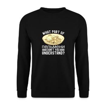 Pelmeni Russian Cuisine - Unisex Sweatshirt - black - Front - Alina (178cm) & Michal (187cm)