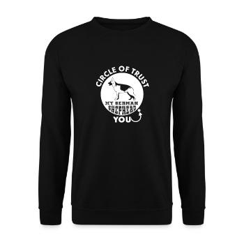 Circle Of Trust German Shepherd - Unisex Sweatshirt - black - Front - Alina (178cm) & Michal (187cm)