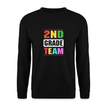 2nd Grade - Unisex Sweatshirt - black - Front - Alina (178cm) & Michal (187cm)