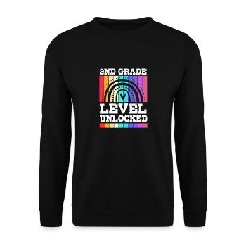 2nd Grade - Unisex Sweatshirt - black - Front - Alina (178cm) & Michal (187cm)