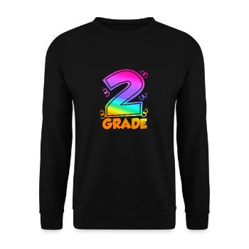 2nd Grade - Unisex Sweatshirt - black - Front - Alina (178cm) & Michal (187cm)