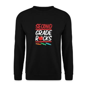 2nd Grade - Unisex Sweatshirt - black - Front - Alina (178cm) & Michal (187cm)