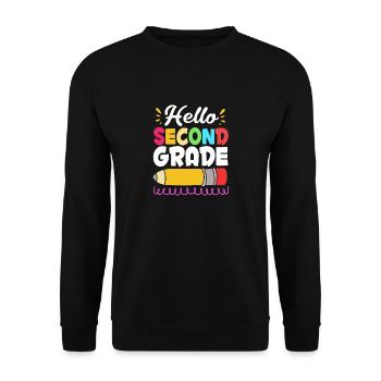 2nd Grade - Unisex Sweatshirt - black - Front - Alina (178cm) & Michal (187cm)