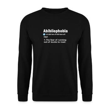 Abibliophobie Rat de bibliothèque Lecture de livres - Sweat-shirt Unisexe - noir - Devant - Alina (178cm) & Michal (187cm)