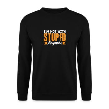 Ich Bin Nicht Mehr Bei Der Dummen Scheidung - Unisex Pullover - Schwarz - Vorne - Alina (178cm) & Michal (187cm)