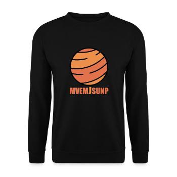 Planet "Jupiter" Shirt für Astrologie - Unisex Pullover - Schwarz - Vorne - Alina (178cm) & Michal (187cm)
