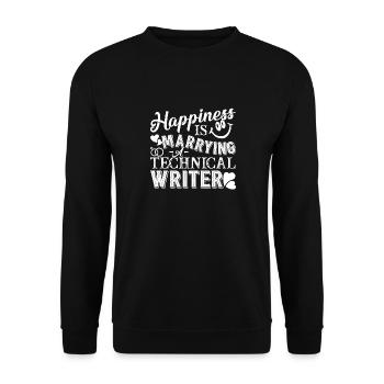 Technical Writer Marrying A Technical Writer - Unisex Sweatshirt - black - Front - Alina (178cm) & Michal (187cm)