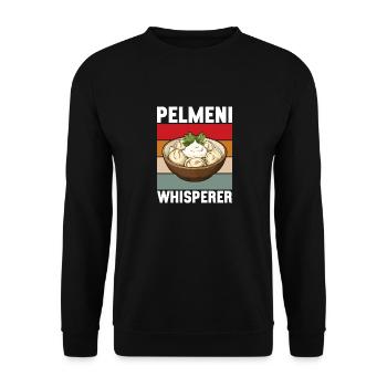 Pelmeni Russian Cuisine - Unisex Sweatshirt - black - Front - Alina (178cm) & Michal (187cm)