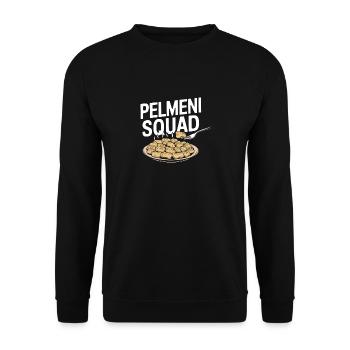 Pelmeni Russische Küche - Unisex Pullover - Schwarz - Vorne - Alina (178cm) & Michal (187cm)