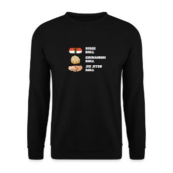 Sushi Roll Rouleau à la cannelle Rouleau de Jiu Jitsu Humour pour - Sweat-shirt Unisexe - noir - Devant - Alina (178cm) & Michal (187cm)