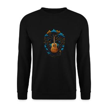 Yggdrasil Natur Musiker Baum des Lebens - Unisex Pullover - Schwarz - Vorne - Alina (178cm) & Michal (187cm)