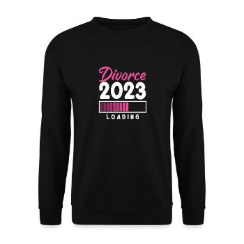 2023 Loading Le divorce commence - Sweat-shirt Unisexe - noir - Devant - Alina (178cm) & Michal (187cm)