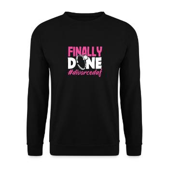 Endlich Geschiedene Scheidung - Unisex Pullover - Schwarz - Vorne - Alina (178cm) & Michal (187cm)