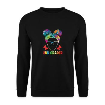 2nd Grade - Unisex Sweatshirt - black - Front - Alina (178cm) & Michal (187cm)