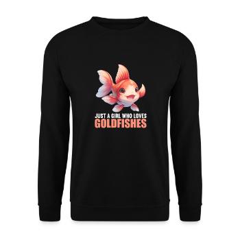 Goldfische Goldfisch - Unisex Pullover - Schwarz - Vorne - Alina (178cm) & Michal (187cm)