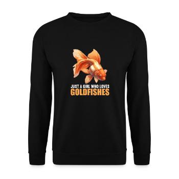 Goldfische Goldfisch - Unisex Pullover - Schwarz - Vorne - Alina (178cm) & Michal (187cm)