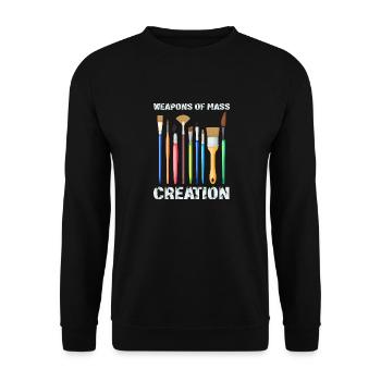 Weapons Of Mass Creation Künstler Inspiration - Unisex Pullover - Schwarz - Vorne - Alina (178cm) & Michal (187cm)