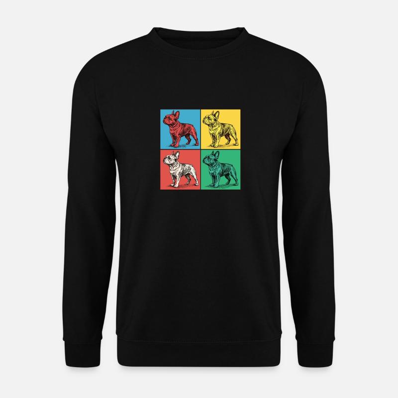 French Bulldog Pop Art Design - Unisex Sweatshirt - black