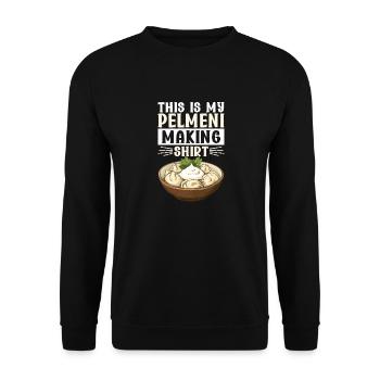 Pelmeni Cuisine russe - Sweat-shirt Unisexe - noir - Devant - Alina (178cm) & Michal (187cm)