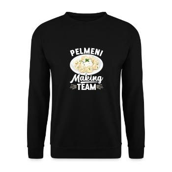 Pelmeni Russian Cuisine - Unisex Sweatshirt - black - Front - Alina (178cm) & Michal (187cm)