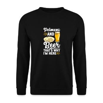 Pelmeni Cuisine russe - Sweat-shirt Unisexe - noir - Devant - Alina (178cm) & Michal (187cm)