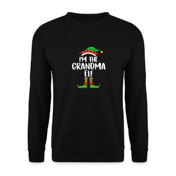 Je suis la grand-mère elfe chemise assortie famille - Sweat-shirt Unisexe - noir - Devant - Alina (178cm) & Michal (187cm)