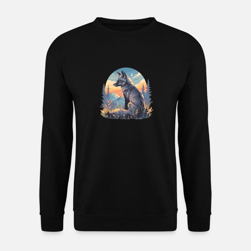 Gray foxes Gray fox - Unisex Sweatshirt - black