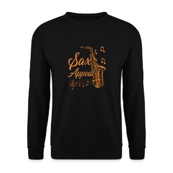 Saxophones Pun Sax Appeal - Unisex Sweatshirt - black - Front - Alina (178cm) & Michal (187cm)