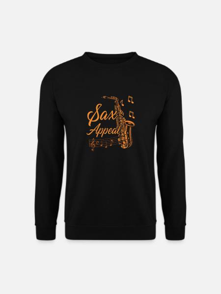 Saxophones Pun Sax Appeal - Unisex Sweatshirt - black