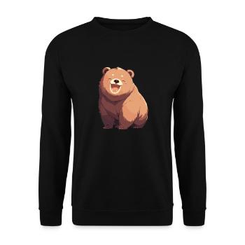 grizzly bears Grizzly bear - Unisex Sweatshirt - black - Front - Alina (178cm) & Michal (187cm)