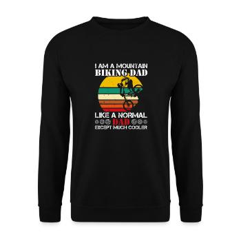 Biking Dad - Unisex Pullover - Schwarz - Vorne - Alina (178cm) & Michal (187cm)