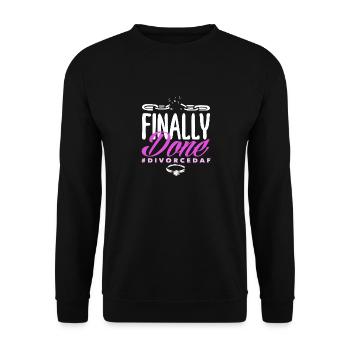 Endlich Gemacht Feiern Scheidung - Unisex Pullover - Schwarz - Vorne - Alina (178cm) & Michal (187cm)