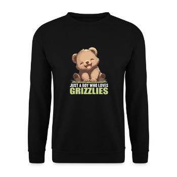 grizzly bears Grizzly bear - Unisex Sweatshirt - black - Front - Alina (178cm) & Michal (187cm)