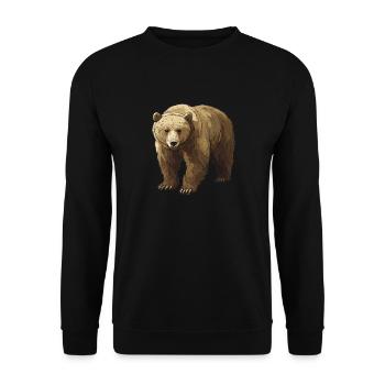 grizzly bears Grizzly bear - Unisex Sweatshirt - black - Front - Alina (178cm) & Michal (187cm)