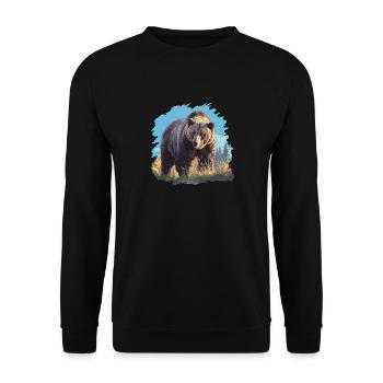 grizzly bears Grizzly bear - Unisex Sweatshirt - black - Front - Alina (178cm) & Michal (187cm)