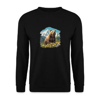 grizzly bears Grizzly bear - Unisex Sweatshirt - black - Front - Alina (178cm) & Michal (187cm)