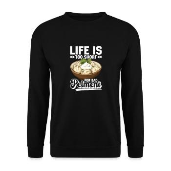 Pelmeni Russian Cuisine - Unisex Sweatshirt - black - Front - Alina (178cm) & Michal (187cm)
