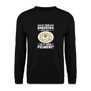Pelmeni Cuisine russe - Sweat-shirt Unisexe - noir - Devant - Alina (178cm) & Michal (187cm)