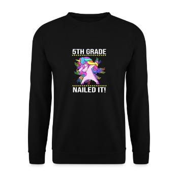 5th Grade - Unisex Sweatshirt - black - Front - Alina (178cm) & Michal (187cm)
